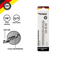 Сверло по металлу 6 мм Kranz HSS DIN 338 (уп.1шт) KR-91-0566  картинка